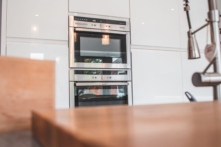 new kitchen in white gloss grappenhall warrington cheshire
